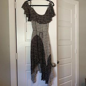 Free People Black Floral Dress Medium